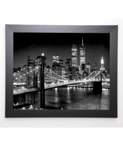 SILBERMAN Image encadrée Brooklyn Bridge  47x57 cm  Noir