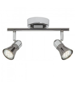 Plafonnier LED a 2 lumieres Jupp 2xGU10 3W chrome et noir