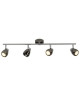 Plafonnier LED a 4 lumieres Milano 4xGU10 3W chrome et noir