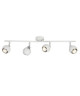 Plafonnier LED a 4 lumieres Ina 2xGU10 3W blanc et chrome