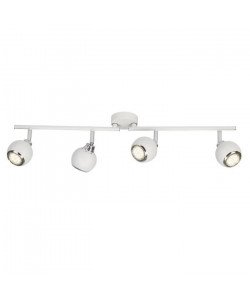 Plafonnier LED a 4 lumieres Ina 2xGU10 3W blanc et chrome