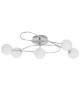 BELINA Plafonnier 5 lumieres chrome/blanc