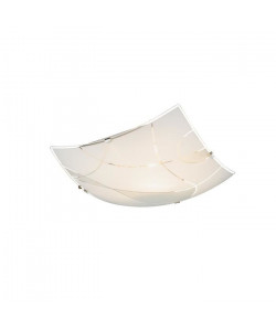 GLOBO Plafonnier ILLU L25 x l25 x h6 cm  Blanc