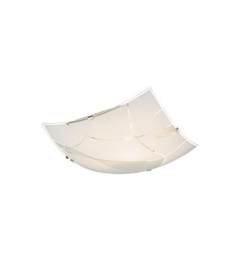 GLOBO Plafonnier ILLU L25 x l25 x h6 cm  Blanc