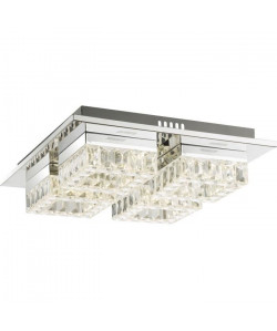 Plafonnier LED chrome 10x35x35cm