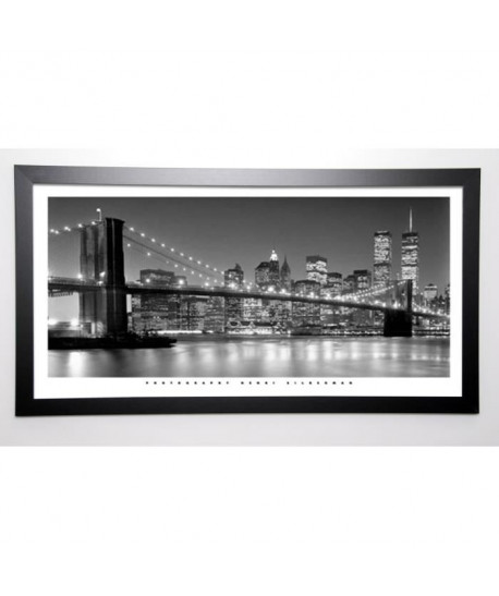 SILBERMAN Image encadrée Brooklyn Bridge 57x107 cm Gris