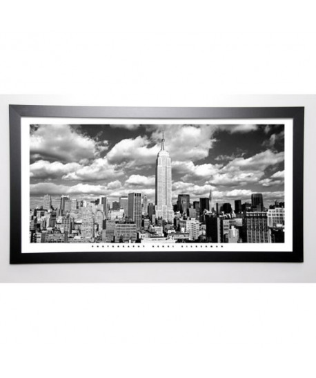 SILBERMAN Image encadrée Clouds over Manhattan 57x107 cm Gris