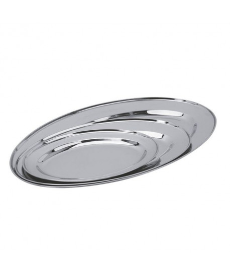 Lot de 3 plats de présentation ovales inox EQUINOX