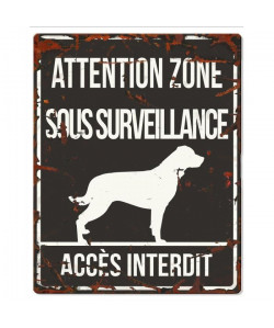 D&D Plaque Attention Chien  Rottweiler  Noir