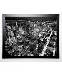 SILBERMAN Image encadrée Empire State, East View 67x87 cm Noir