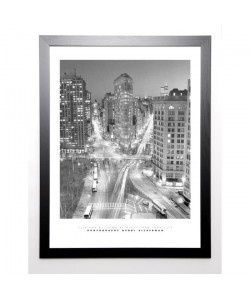 SILBERMAN Image encadrée Flatiron Building at Night 67x87 cm Gris