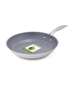 GREENCHEF PROFILE Poele en céramique  Ř24cm  Acier et Gris