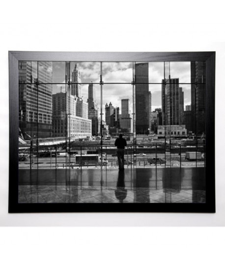 SILBERMAN Image encadrée Looking at Ground Zero 67x87 cm Gris