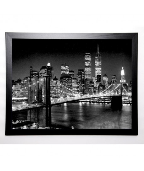 SILBERMAN Image encadrée Brooklyn Bridge 67x87 cm Gris