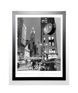 SILBERMAN Image encadrée Chrysler Clock, Madison Ave. 67x87 cm Gris