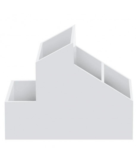 SKYLINE Petit rangement Maquillage  L 8,5 x l 13 x H 10 cm  Blanc