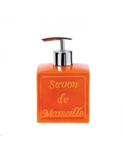SAVON DE MARSEILLE Distributeur de savon  15,5x9x9cm  Orange
