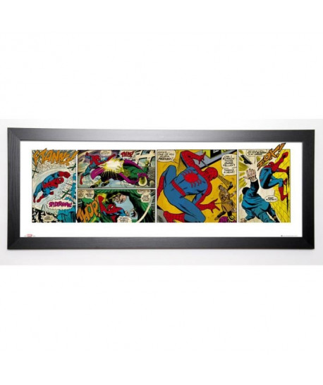 SPIDERMAN Image encadrée Comic 40x102 cm Multicolore