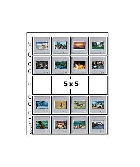 HAMA Pochettes pour 20 diapositives encadrées  Format 5x5 cm  25 pieces