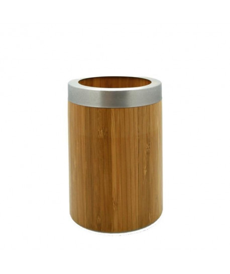 FRANDIS Pot a ustensiles rond en bambou Ř10cm marron