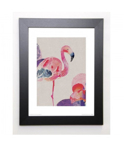 SUMMER THORNTON Image encadrée Tropical Flamingo  37x47 cm  Rose