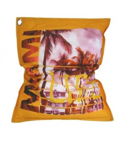 MIAMI Coussin géant imprimé Intérieur & Extérieur 110x130 cm Orange