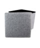 Coffre pouf pliable Feutrine 38x38x38 cm  Gris