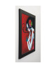 SYBILE Image encadrée Un coeur de papillon  47x57 cm  Rouge