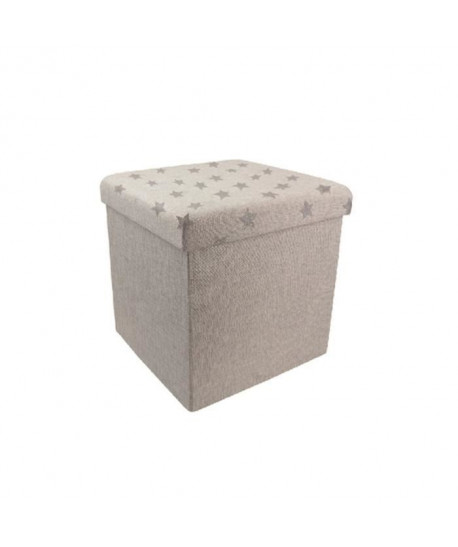 Pouf coffre de rangement pliable 38x38x38 cm Gr...