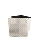 Pouf coffre de ranfement pliable beige motif OR