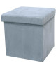 Pouf coffre de rangement pliable PVC 38x38cm BLANC