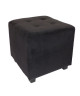 SELEKT Pouf carré 32x32x35 cm noir