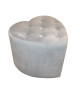 Pouf Coeur  40 x 38 x 30 cm  Gris