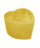 Pouf Coeur  40 x 38 x 30 cm  Jaune