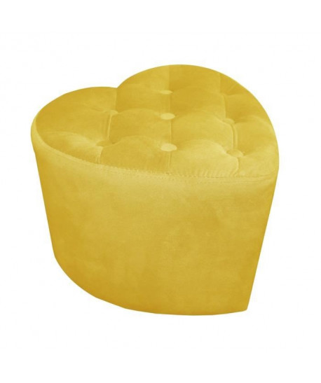 Pouf Coeur  40 x 38 x 30 cm  Jaune