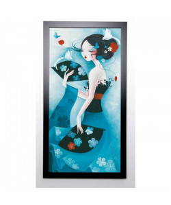 SYBILE Image encadrée Colombes 57x107 cm Bleu