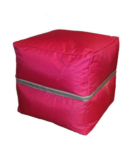 Pouf carré 2 en 1 45x4590x25 cm fuchsia