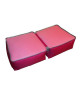 Pouf carré 2 en 1 45x4590x25 cm fuchsia