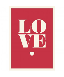 Affiche papier   Love en rouge   Braun Studio    50x70 cm