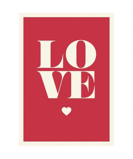 Affiche papier   Love en rouge   Braun Studio    50x70 cm