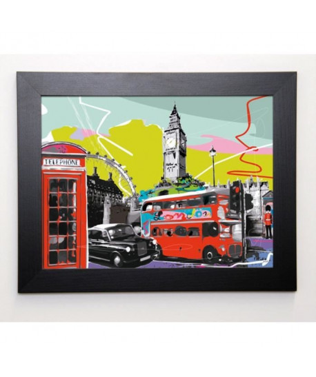 TANDEM Image encadrée Londres 37x47 cm Multicolore