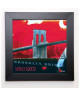 THALIE Image encadrée Brooklyn Bridge 37x37 cm Rouge