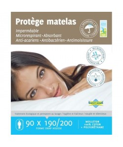 SWEETNIGHT Protegematelas imperméable antiacariens NoeMIE 90x190/200 cm