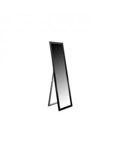 Miroir psyché sur pied en verre  30x120x1,5 cm  Contour en polystyrene  Noir  Style moderne