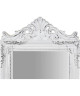 Miroir psyché moderne en bois  140 x 40 x 3 cm  Finition blanc antique