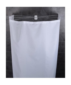 Cabine de douche pliable Ombrella Madison avec rideau de douche  Blanc