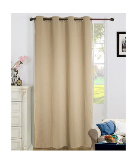 Rideau occultant a paillettes 140x260cm  Beige