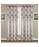 Paire de double rideaux 140x260 cm Beige avec motif