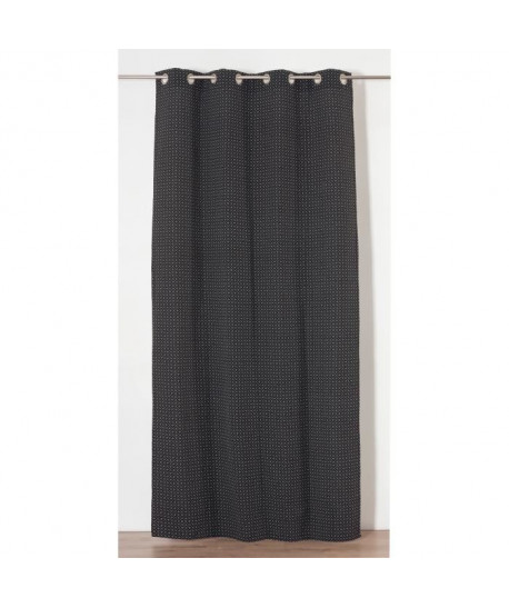 Rideau jacquard Grand Siecle 140x260 cm noir