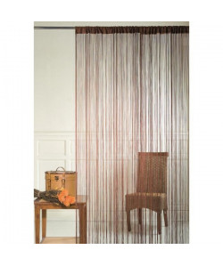 BRISE Rideau de Fils Mercerisés  Marron Taupe  H 90 x L 240 cm